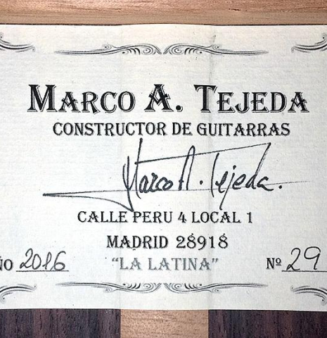 2016 Marco Tejeda "La Latina" SP/IN