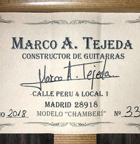 2018 Marco Tejeda "Chamberi" SP/GE