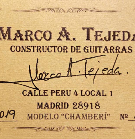 2019 Marco Tejeda "Chamberi" SP/GE