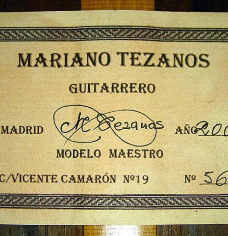 2007 Mariano Tezanos "Maestro" SP/CSAR