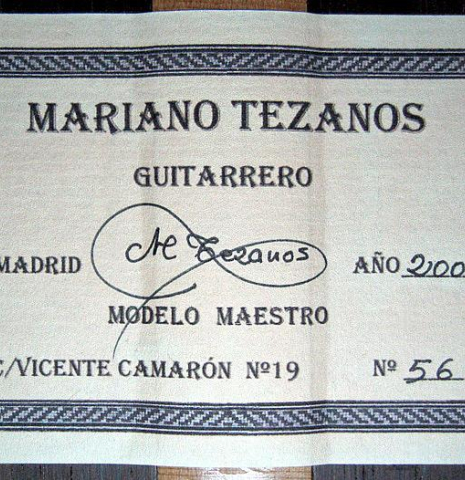 2007 Mariano Tezanos "Maestro" CD/CSAR