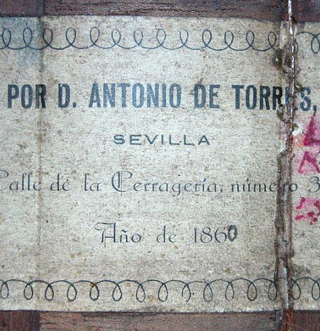 c. 1918-1920 &quot;1860 Antonio de Torres&quot; (Garcia/Simplicio) SP/MH