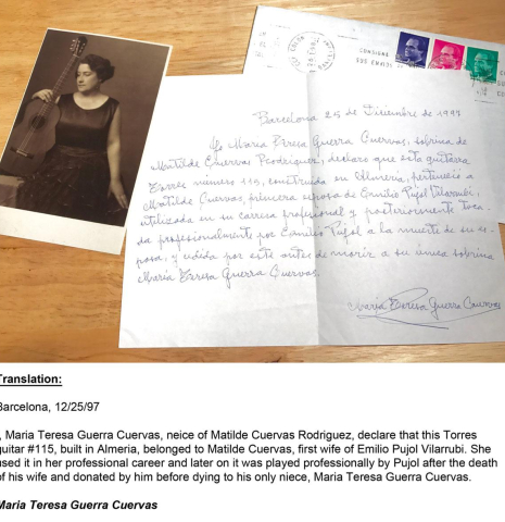The authenticity letter