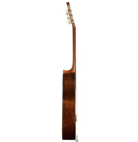 The side of Francisco Tarrega's 1888 Antonio de Torres &quot;SE 114&quot; made of spruce and CSA rosewood
