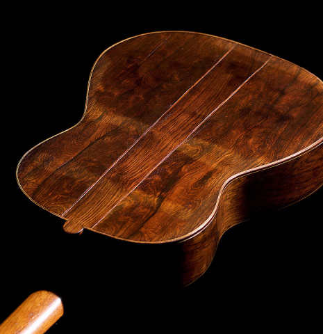 The back of Francisco Tarrega's 1888 Antonio de Torres &quot;SE 114&quot; made of spruce and CSA rosewood