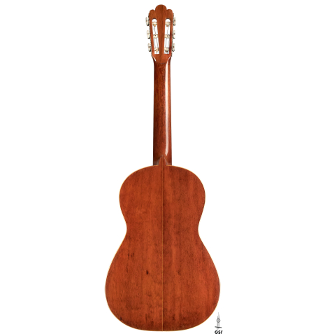 The back of an 1887 Antonio de Torres SP/MH SE 105 classical guitar.