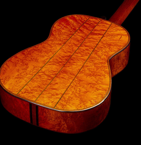 The back and sides of a 1867 Antonio de Torres classical guitar made of spruce and maple