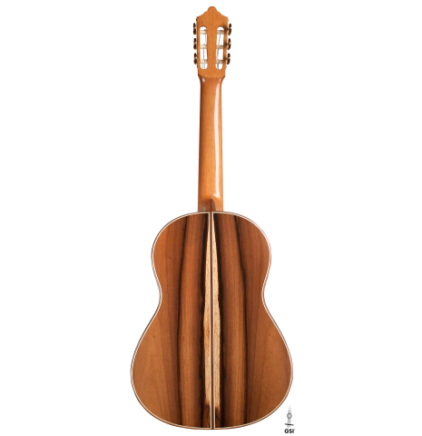 The back of a 2022 Otto Vowinkel classical guitar made with spruce soundboard and CSA rosewood.