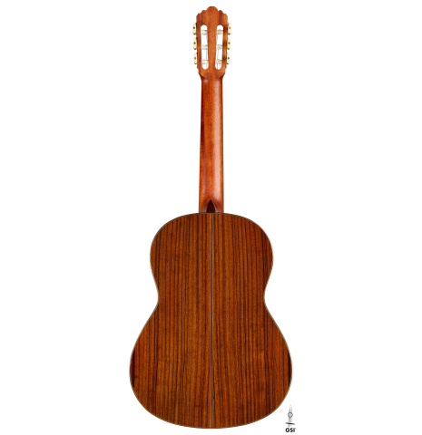 The back of a 2025 Yamaha "Grand Concert GC22" classical guitar made of cedar and Indian rosewood