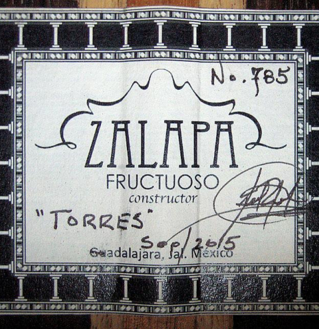 2015 Fructuoso Zalapa "Torres" SP/CO