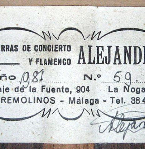 1981 Alejandro "Negra" SP/IN