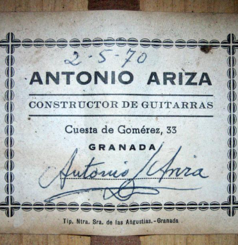 1970 Antonio Ariza SP/CY