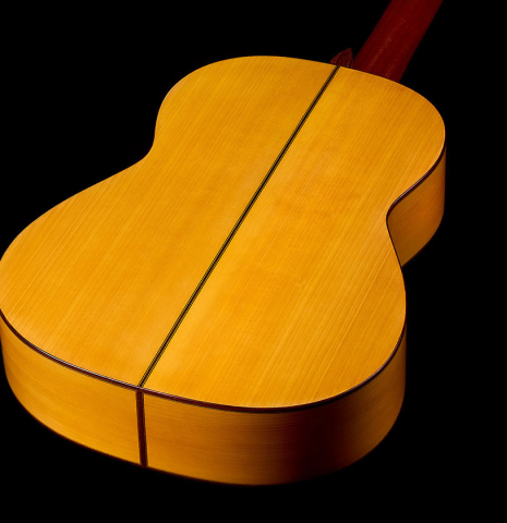 The back and sides of a 1966 Marcelo Barbero (Hijo) flamenco guitar made of spruce and cypress