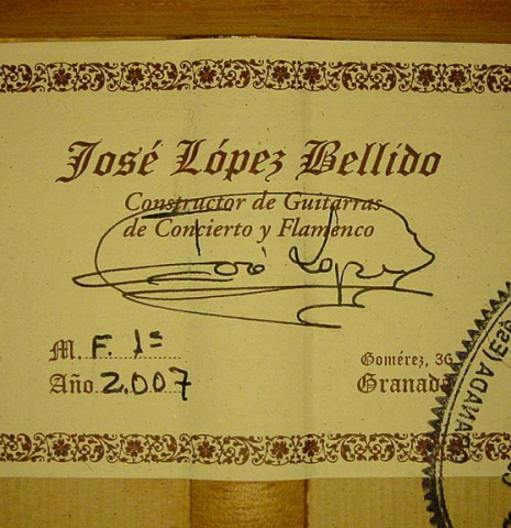 2007 Jose Lopez Bellido SP/CY