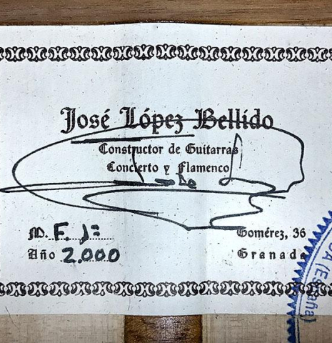 2000 Jose Lopez Bellido SP/CY