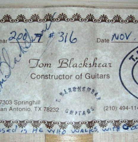 2007 Tom Blackshear "Reyes" CD/CY