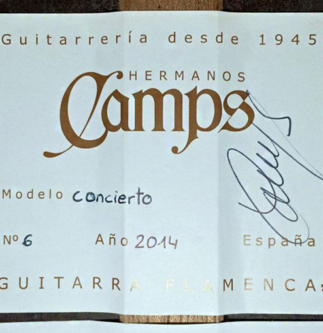 2014 Hermanos Camps "Concierto Negra" SP/AR