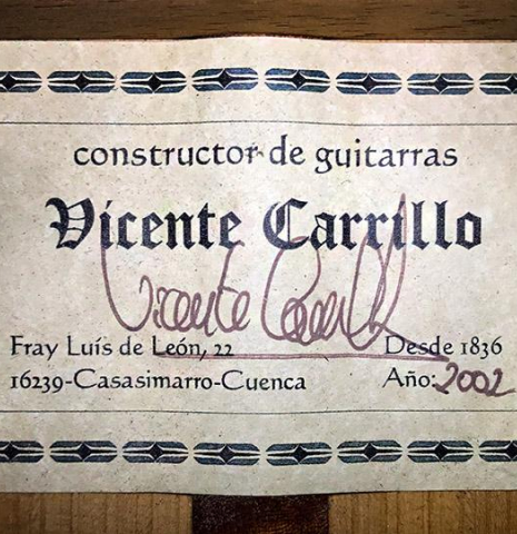 2002 Vicente Carrillo "Blanca" SP/CY