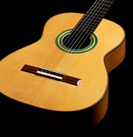 This is the soundboard and sides of a 2007 Juan Miguel Carmona flamenco guitar made with spruce and cypress