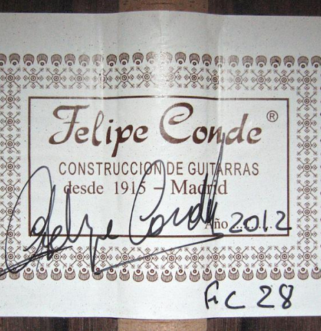 2012 Felipe Conde "FC 28" SP/CSAR