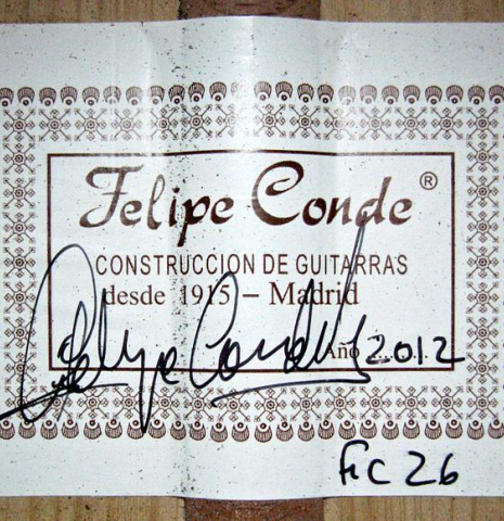 2012 Felipe Conde "FC 26" SP/CY