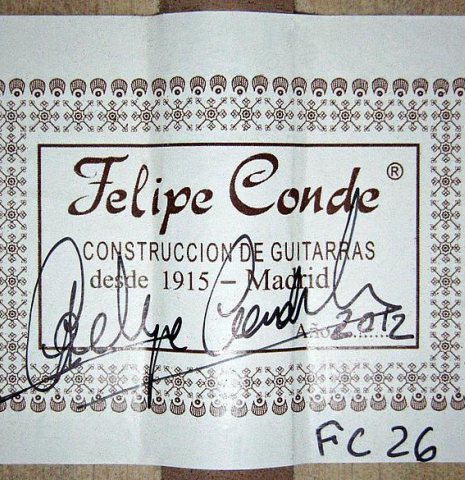 2012 Felipe Conde "FC 26" SP/CY