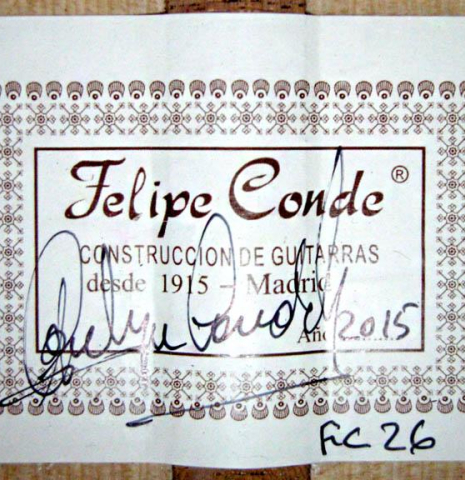 2015 Felipe Conde "FC 26" SP/CY
