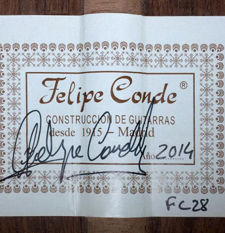 2014 Felipe Conde "FC 28" SP/CSAR