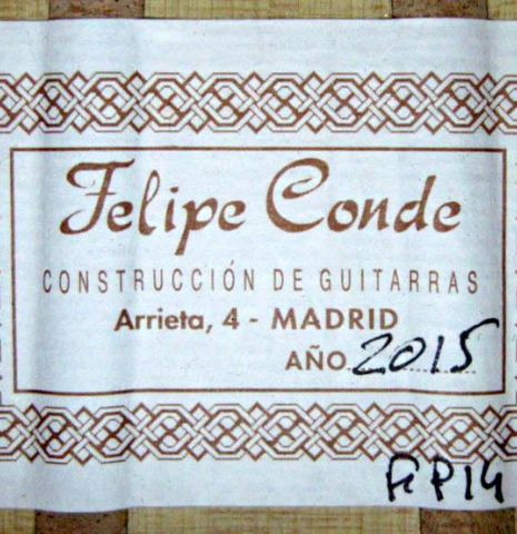 2015 Felipe Conde "FP 14" SP/CY