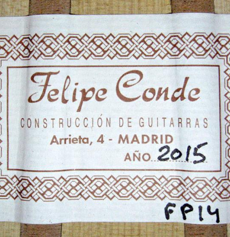 2015 Felipe Conde "FP 14" SP/CY