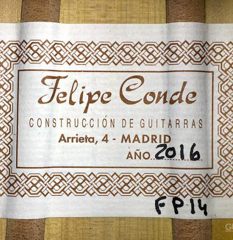 2016 Felipe Conde "FP 14" SP/CY
