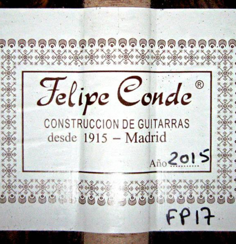 2015 Felipe Conde "FP 17" SP/CO