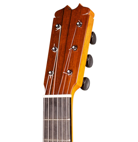 The headstock and traditional pegs of a 2014 Felipe Conde &quot;FC 26&quot; w/pegs SP/CY flamenco guitar