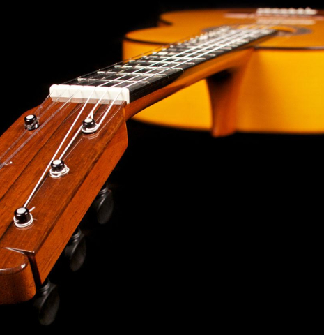 The traditional pegs of a 2014 Felipe Conde &quot;FC 26&quot; w/pegs SP/CY flamenco guitar