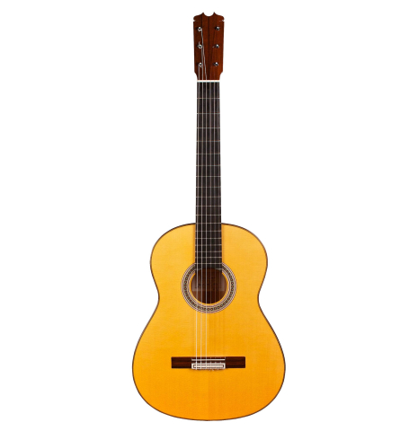 The front of a 2014 Felipe Conde &quot;FC 26&quot; w/pegs SP/CY flamenco guitar