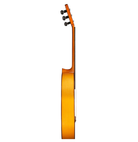 The side of a 2014 Felipe Conde &quot;FC 26&quot; w/pegs SP/CY flamenco guitar