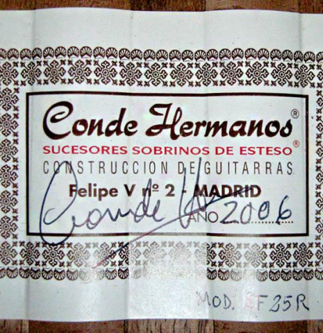 2006 Conde Hermanos &quot;AF 25/R&quot; SP/KO