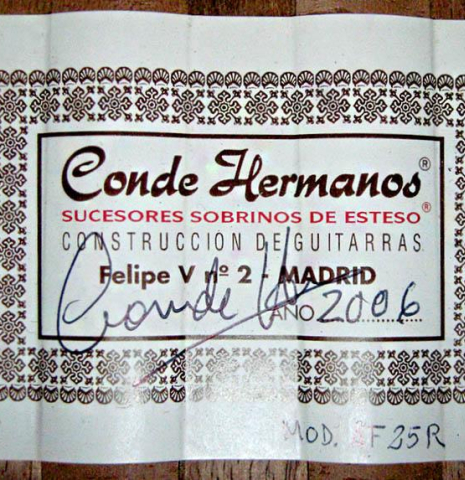 2006 Conde Hermanos &quot;AF 25/R&quot; SP/KO