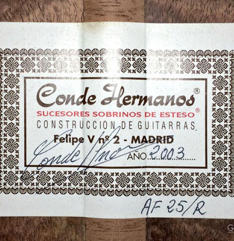 2003 Conde Hermanos "AF 25/R" SP/KO