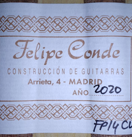 2020 Felipe Conde "FP 14" (cutaway electric) SP/CY