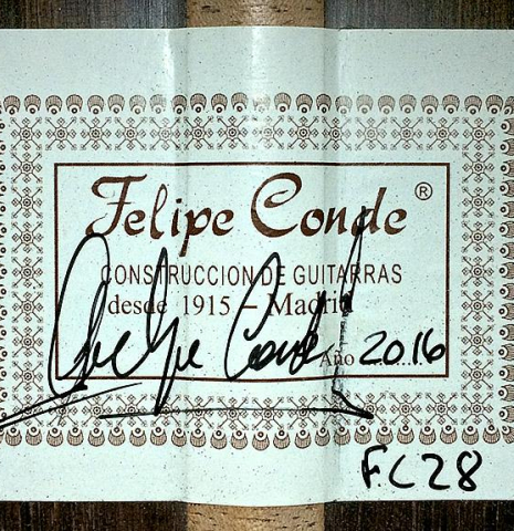 2016 Felipe Conde "FC 28" SP/AR