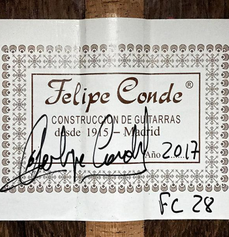 2017 Felipe Conde &quot;FC 28&quot; SP/AR