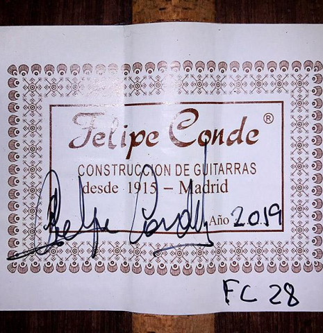 2019 Felipe Conde "FC 28" SP/AR