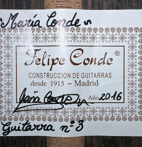 2016 Maria Conde "Negra" SP/IN