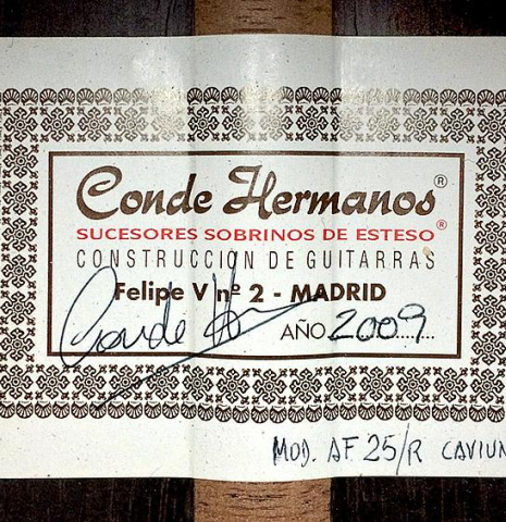 2009 Conde Hermanos "AF 25/R" SP/CSAR