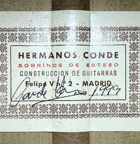 1999 Conde Hermanos "Concert Blanca" SP/CY