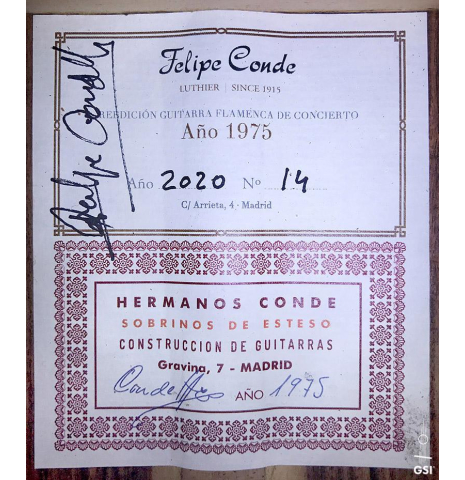 2020 Felipe Conde "Reedicion 1975" SP/PF