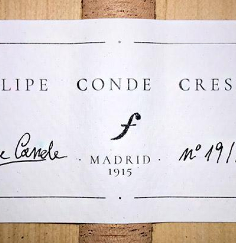 2018 Felipe Conde Crespo "Blanca" w/pegs SP/CY