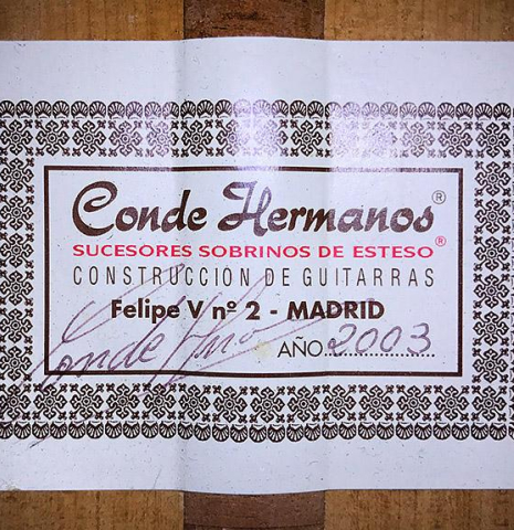 2003 Conde Hermanos "A 26" SP/CY