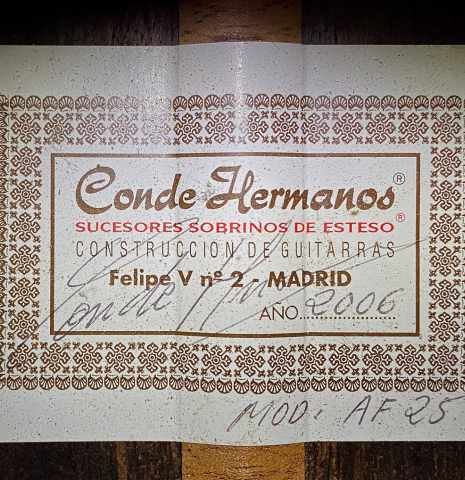 2006 Conde Hermanos &quot;AF 25&quot; SP/IN